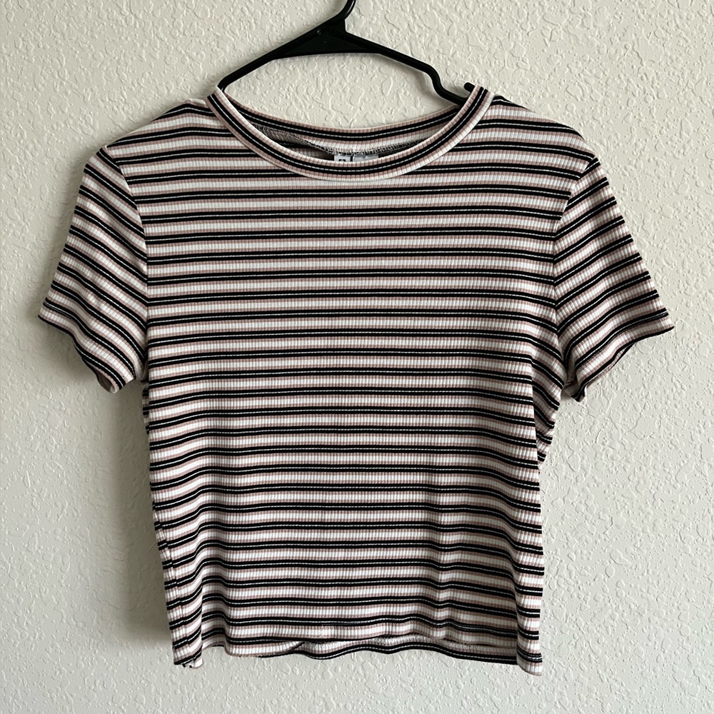 H&M Basics Striped Top Size L